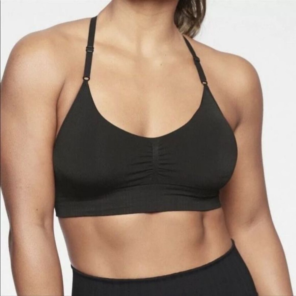 Athleta Black Seamless Light-Support Sports Bra